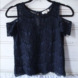 Dark Blue Small Lace Top